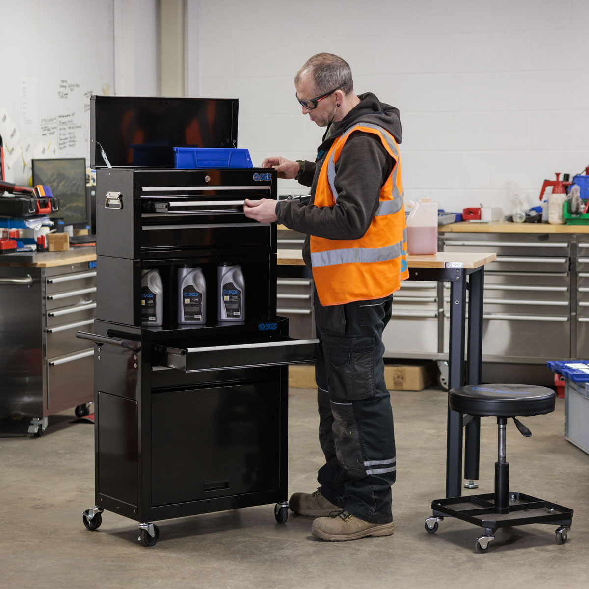 SGS Mechanics 6 Drawer Tool Box Chest & Roller Cabinet